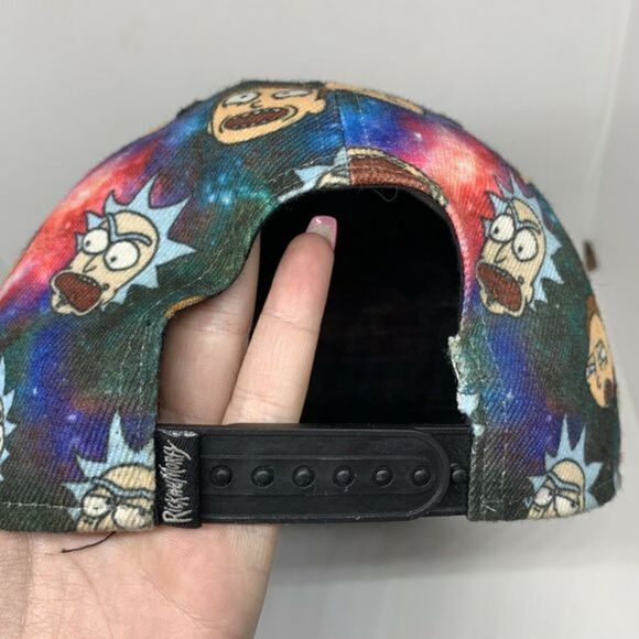 Rick & Morty Adult Swim Snap Back Flat Bill Hat - Picture 6 of 6